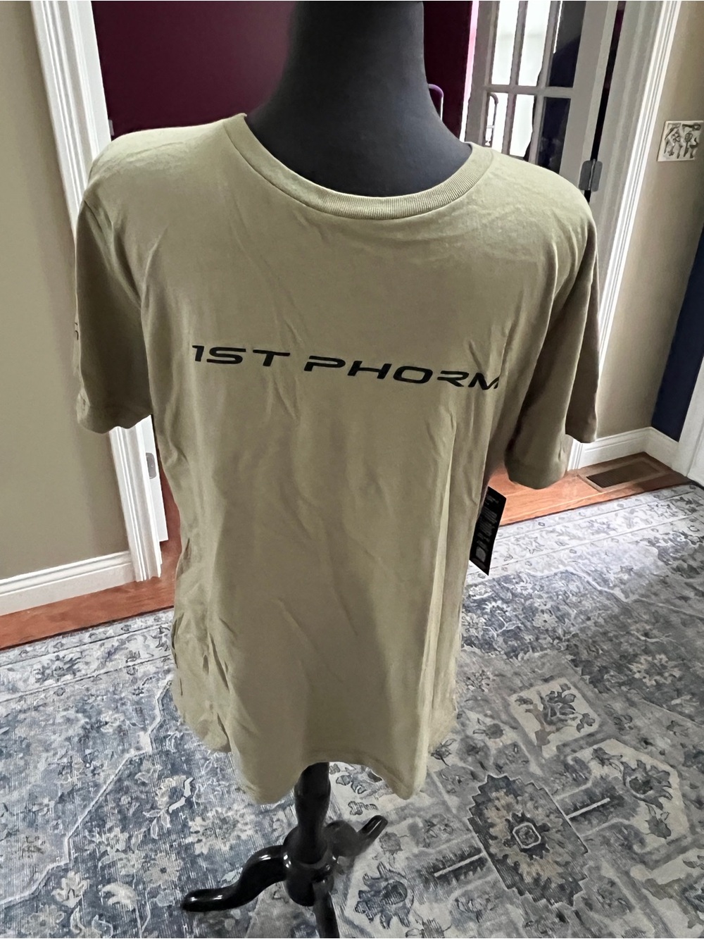 1ST PHORM Sage Green Short Sleeve Logo Tee